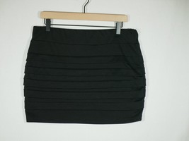 Wet Seal Vintage Black Ribbed Mini Skirt Size XL - £7.82 GBP