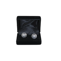 Men J.Valintin Cufflinks by Vitorofolo for French Cuff Shirt V39-31 Silver stone image 2