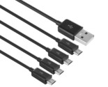 Multi Micro Usb Charging Cable, 4 In 1 Usb 2.0 A Male To 4 Micro Usb Mal... - £11.94 GBP