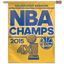 Golden State Warriors 27"x37"2015 NBA Champions Vertical Flag Ships from the Bay - $13.10