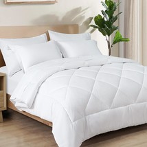 Ultra Soft Comforter Sets Queen-7 Pieces Bed In A Bag Comforter &amp; Sheet Set-Comf - £41.55 GBP