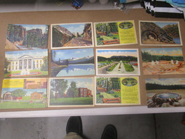 Vintage Post Cards Lot Cook&#39;s Cabin The White House Yellowstone Park - £30.99 GBP