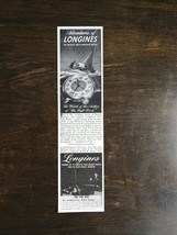 Vintage 1944 Longines World&#39;s Most Honored Watch WWII Original Ad 524 - £5.47 GBP