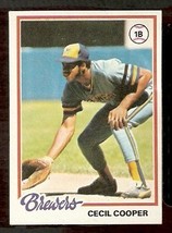 Milwaukee Brewers Cecil Cooper 1978 Topps # 154 Vg - £0.39 GBP