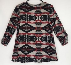 Pink Owl Sweater Womens Large Red Black GrayAztec Print Holiday Momcore ... - $20.78