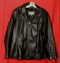 Wilson Leather Women’s XL Classic Black Jacket Zip Up Banded Back - £37.39 GBP