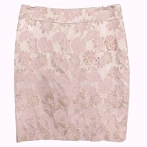 Banana Republic Pink Gold Metallic Floral Pencil Skirt - £33.09 GBP