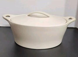Corning Ware Creations Stoneware Round 2.5qt Casserole Dish  Lid Pre-Own... - $49.95