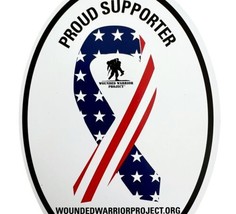 Proud Supporter Wounded Warriors Project Magnet Oval Military Veterans 2... - £15.70 GBP