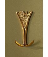 Anthropologie Blume Floral Brass Wall Hooks Entry Coat Hooks Towel Bath ... - $29.99