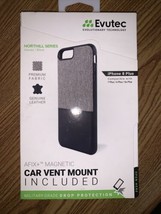 Evutec iPhone 8 Plus Canvas/Black Leather Fabric Drop Protection Case+Free Mount - £12.57 GBP