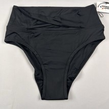 KNIX Kt Period Swim Turning Tide High Rise Twist Period Bottom Black Medium - $25.69