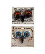 O Henry &amp; St Clair&#39;s Owl Eye Beak Ceramic Painted Beads Green Macrame Lo... - $24.49