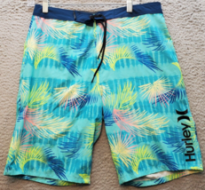 Hurley Board Shorts Men Size 20/30 Multi Floral Swimwear Comfort Drawstr... - £14.20 GBP