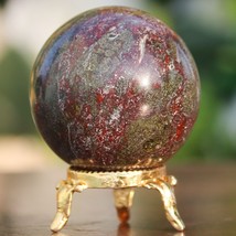 Gorgeous Dragon Blood Sphere Ball Stone Natural Crystals Balls Home Decorations - £45.62 GBP