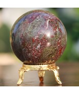 Gorgeous Dragon Blood Sphere Ball Stone Natural Crystals Balls Home Deco... - $1,071.13 MXN