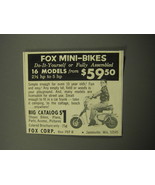 1967 Fox Mini-Bikes Ad - Fox Mini-Bikes do-it-yourself or fully assembled - £14.55 GBP