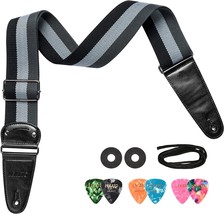 Electric/Acoustic Guitar Strap With Pick Holder, 6 Picks, And 2 Strap Locks From - £28.75 GBP