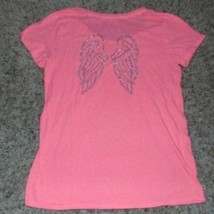 Womens Shirt Victoria&#39;s Secret Pink Sequined Angel Wings Short Sleeve Tee Top- M - £19.84 GBP