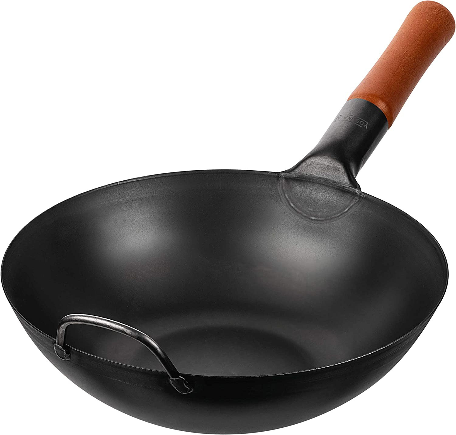 Carbon Steel Wok Pan  11.8" Woks And Stir Fry Pans - Chinese Wok With