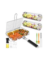 11pcs Rolling Grill Baskets for Outdoor Grill &amp; Barbeque Grilling Grill ... - $76.35 CAD