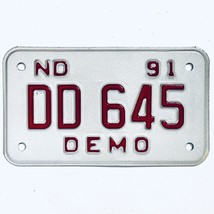 1991 United States North Dakota DEMO Special License Plate DD 645 - $18.80