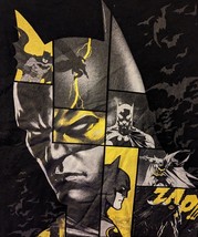 Batman Black Zap T-Shirt Size XL Bat 80th Panels Anniversary Dye Sublima... - £16.20 GBP