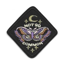 Not So Common Iron On Patch 3&quot; Unique Purple Butterfly Embroidered Applique - £3.91 GBP