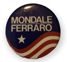 Mondale Ferraro Vintage Political Patriotic Pin Pinback Button - £2.95 GBP