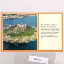 Vintage 1960s Postcard St Michael&#39;s Mount Castle Aerial View Cornwall En... - $9.89