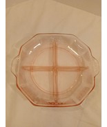 Vintage Blush Pink Depression Glass Divided Serving Dish - £11.68 GBP