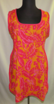 Juicy Couture Pink And Orange Floral Hawaiian Terry Cloth Dress, Plus Size 3X - £39.61 GBP
