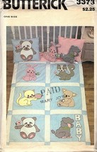 Vintage Butterick 3373 Baby Quilt, Stuffed Animals or Pillows Pattern - ... - £4.58 GBP