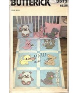 Vintage Butterick 3373 Baby Quilt, Stuffed Animals or Pillows Pattern - ... - £4.55 GBP