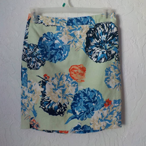 J Crew The Pencil Skirt Green Blue Multicolor Floral Print Women size 6 ... - £12.56 GBP