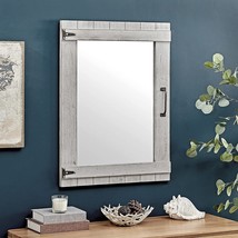 Weathered Barn Accent Wall Mirror, 32&quot; X 24&quot;, Rustic Gray - £100.71 GBP