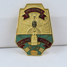 Vintage Victoria Curling Club Pin - Very unqiue Design - Great Collectible !!!  - £11.98 GBP