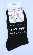What&#39;d You Say Socks - Unisex Crew - Can You See - One Size Fits Most - £5.34 GBP