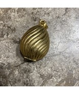 Vintage gold TONE signed AVON solid Perfume Brocade Case Pendant - $39.00
