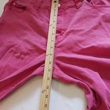 Metro Style Stretch High Rise 5-Pocket Women's Denim Pink Jeans Size 14 image 7