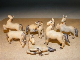 Miniature Six Piece Horse Figurine Set   Extra Fine Detail - £10.99 GBP