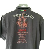 Castello Di Verrazzano Short Sleeve Navy Blue Polo Shirt size L Italy Ex... - $24.29