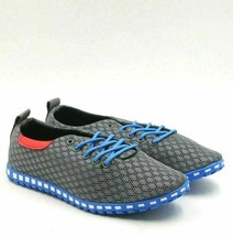 Callixte Men Low Top Lace Up Fashion Sneakers Size US 7 Grey Blue Red Mesh - $8.31