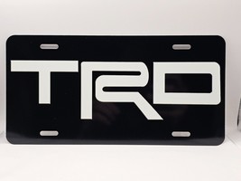 Toyota TRD Inspired Art on Black FLAT Aluminum License Tag Plate * BLEMI... - $13.49