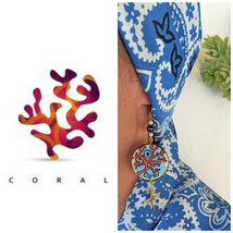 Wooden painted Coral earrings inspired by Sea art. Beach Boho Summer earrings - £39.10 GBP
