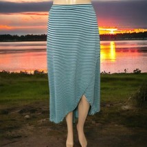 Gap Asymmetrical Maxi Skirt L Midi Flowy Coastal Grandma Hippie Striped Beachy - £19.57 GBP