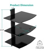 3 Tier Shelves Wall Mounted Storage for Games Consoles DVD Player Tv Acc... - €55,25 EUR