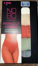 No Boundaries ~ 5-Pair Women&#39;s High-Cut Cheeky Underwear Panties Cotton ... - $13.85
