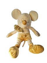 DISNEY MICKEY MOUSE Plush Gold White Cream Limited Collectible Holiday - £10.40 GBP