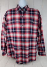 Duluth Trading Company Free Swingin&#39; Flannel Shirt Men&#39;s XL Red Plaid Free Ship - £22.89 GBP